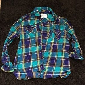 Aeropostale Blue Plaid Shirt